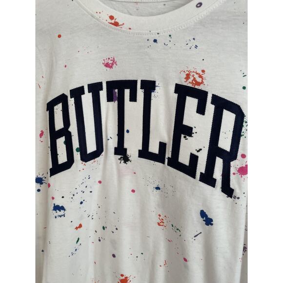 Champion Butler Bulldogs Shirt Womens Large Embroidered Paint Splatter NCAA NEW - Picture 2 of 9